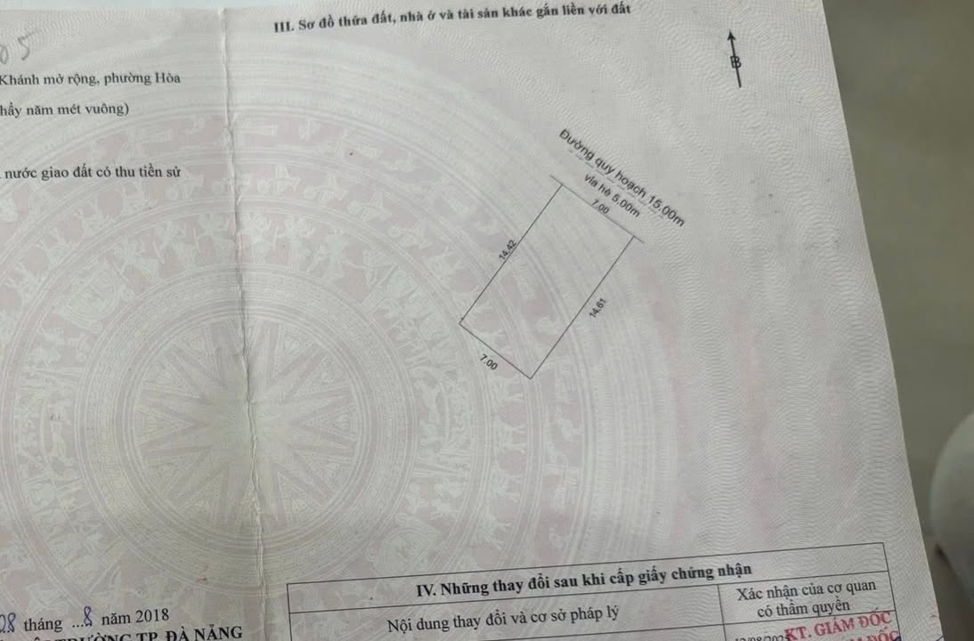 Lô đất mặt tiền B1-Hồng Phước, Hòa Khánh Bắc 102m² giá 5.45 tỷ - Cơ hội đầu tư tuyệt vời!