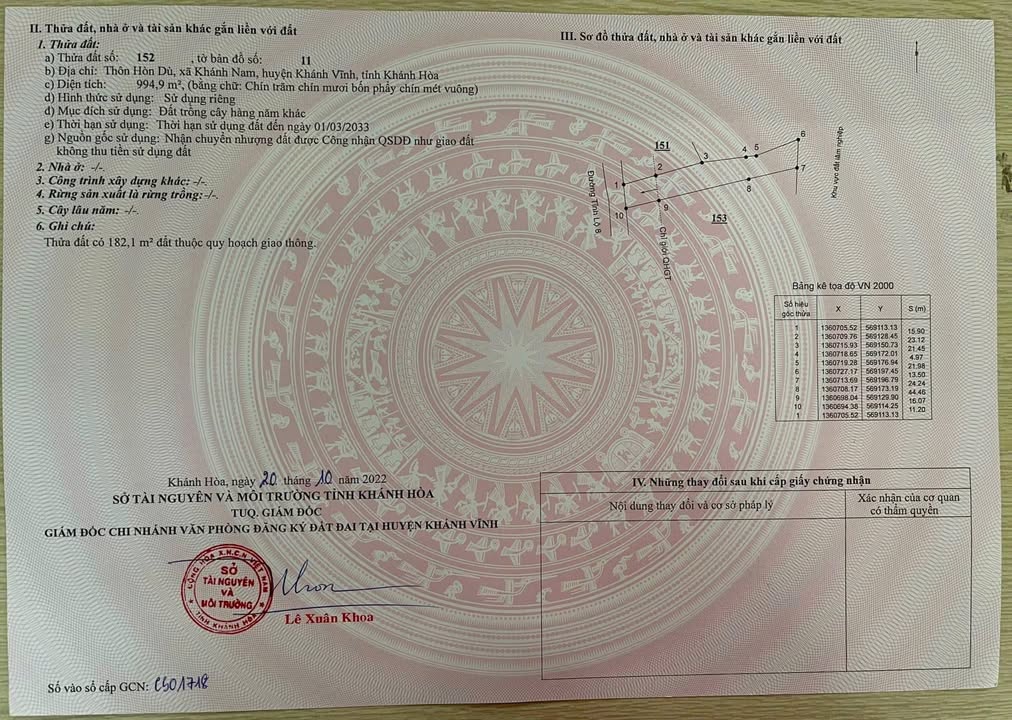 Đất mặt tiền TL8B Khánh Nam 695m² giá 1.6 tỷ - Đầu tư tiềm năng ngay hôm nay!