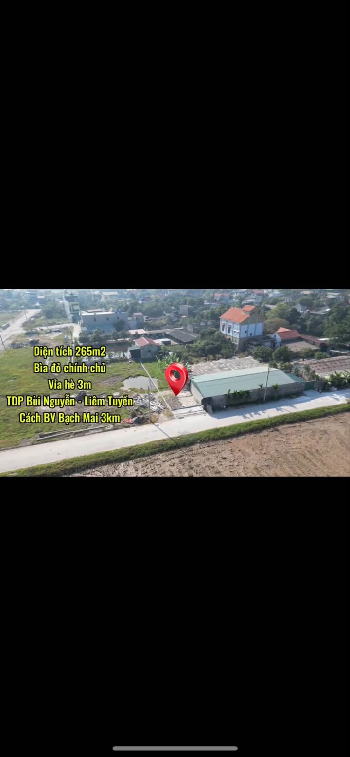 Đất nền Liêm Tuyền, Bình Lục 265m² - Sổ đỏ chính chủ, giá hợp lý!