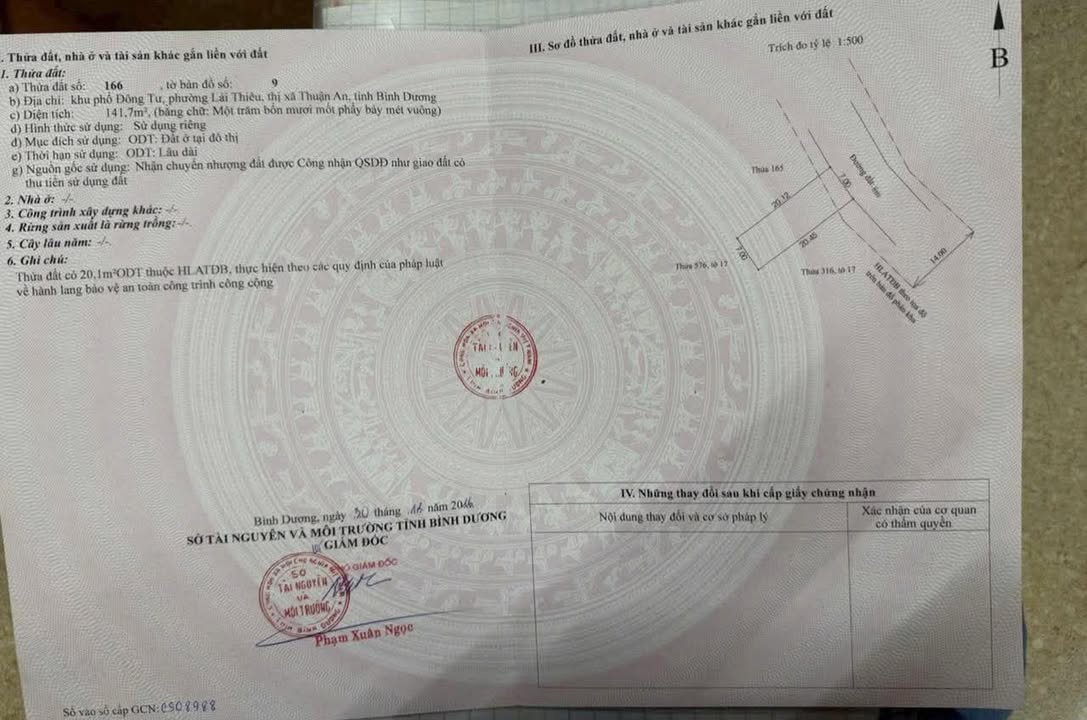 Đất thổ cư 142m² đường Nguyễn Văn Tiết, Thuận An - Giá chỉ 5.3 tỷ, đầu tư sinh lời!