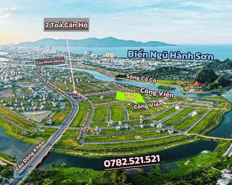 Lô đất 100m² tại khu đô thị Nam Hoà Xuân, Đà Nẵng - Chính chủ bán nhanh!