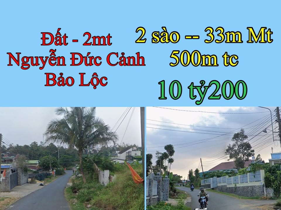 Đất nền Bảo Lộc 800m² giá 10.2 tỷ - Mặt tiền Nguyễn Đức Cảnh, đầu Nguyễn Văn Cừ!