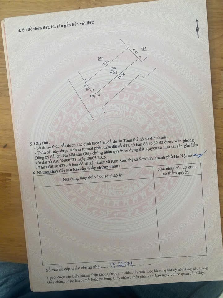 Lô góc 2 mặt tiền Đoài Phương 110m² - Tiện ích hoàn hảo, giá thỏa thuận!