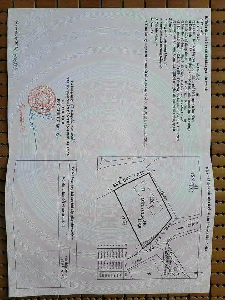 Đất nền Hoành Bồ Quảng Ninh 158m² giá 1.x tỷ - Mặt tiền rộng, ô tô tải vào tận nơi!