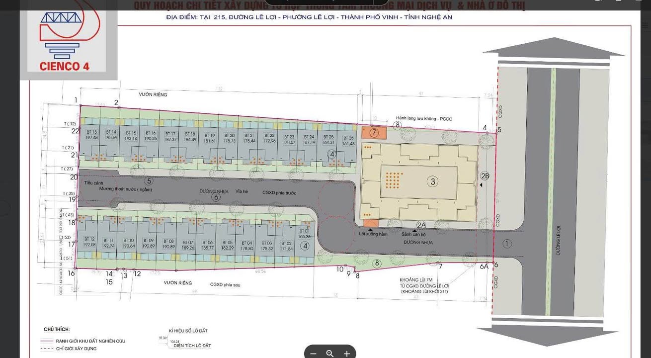 Đất dự án biệt thự 215 Lê Lợi 170m² giá 30 triệu/m² - Hướng Đông mát mẻ!