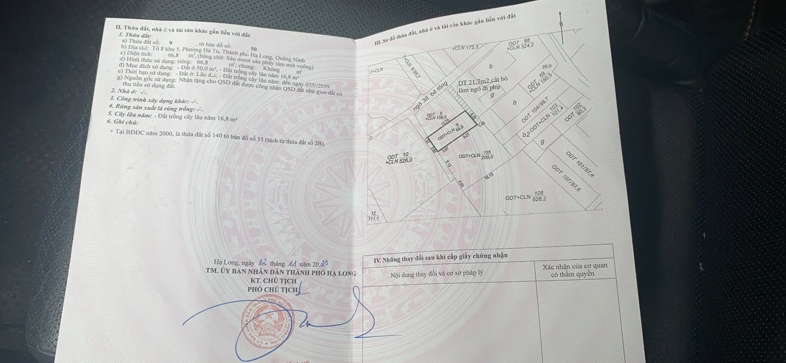 Đất nền Hạ Long, ngõ 38 Vũ Văn Hiếu 66.8m² giá 900 triệu - Đường dễ đi lại, gần quốc lộ!