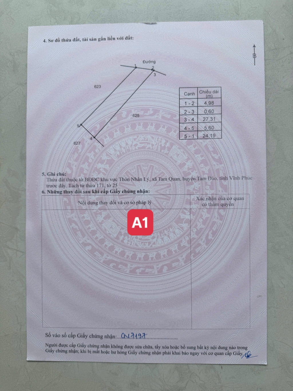 Lô đất đầu tư Tam Quan, Tam Đảo 132,8m² giá 760 triệu - Cơ hội sinh lời hiếm có!