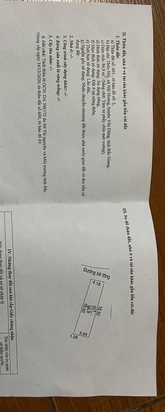 Đất thổ cư Nội Hoàng, Yên Dũng 84m² giá 2 tỷ - Đầu tư sinh lời ngay gần KCN!