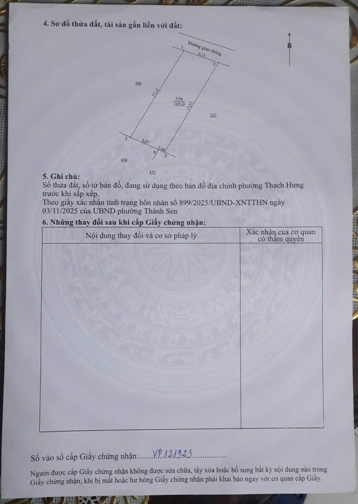 Đất nền Thạch Hưng Hà Tĩnh 105m² giá 2 tỷ - Hướng Đông Bắc, Đường ô tô tránh nhau!