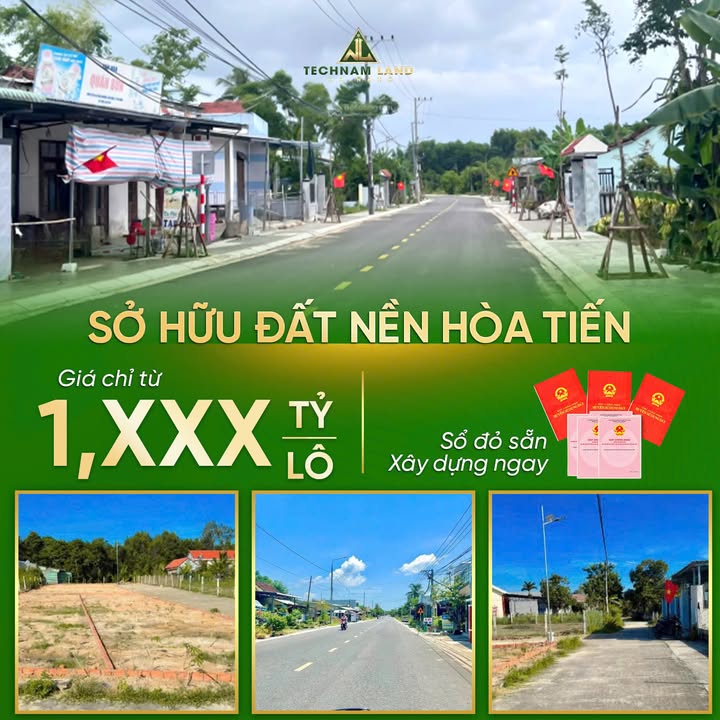 Đất nền Hòa Tiến Đà Nẵng 133m² giá 1 tỷ - Sổ đỏ chính chủ, xây dựng ngay!