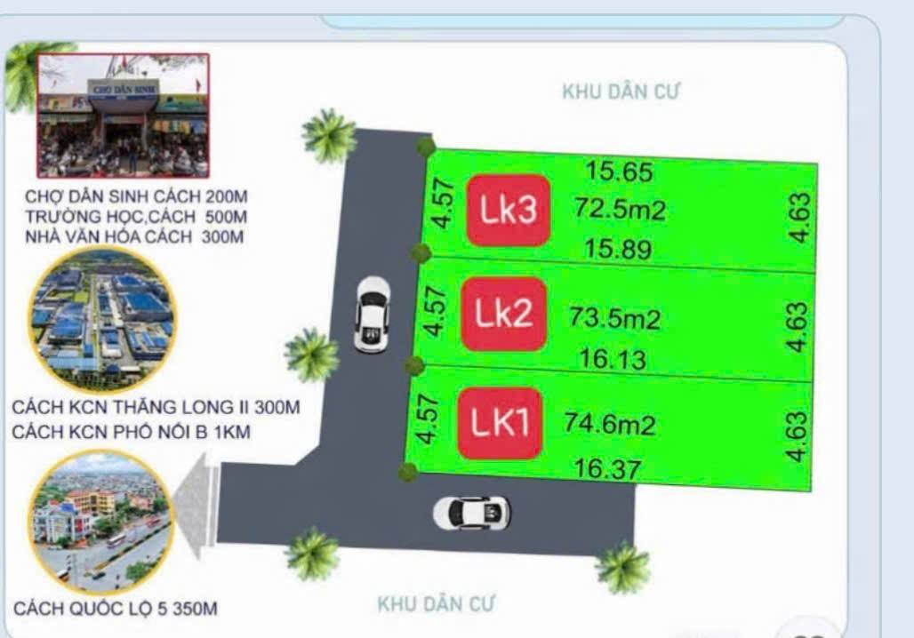 Đất nền Phùng Chí Kiên, Mỹ Hào, Hưng Yên, 73m² - Ô tô vào tận đất, giá thỏa thuận!