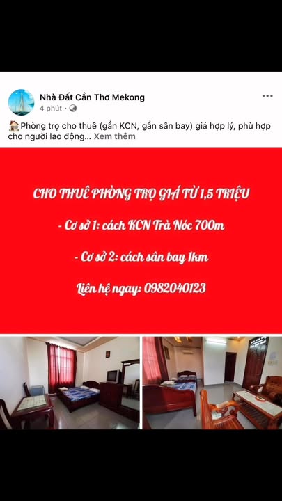 Phòng trọ cho thuê tại Cần Thơ 25m² giá chỉ 1.5 triệu - Tiện nghi đầy đủ, phù hợp cho người lao động!