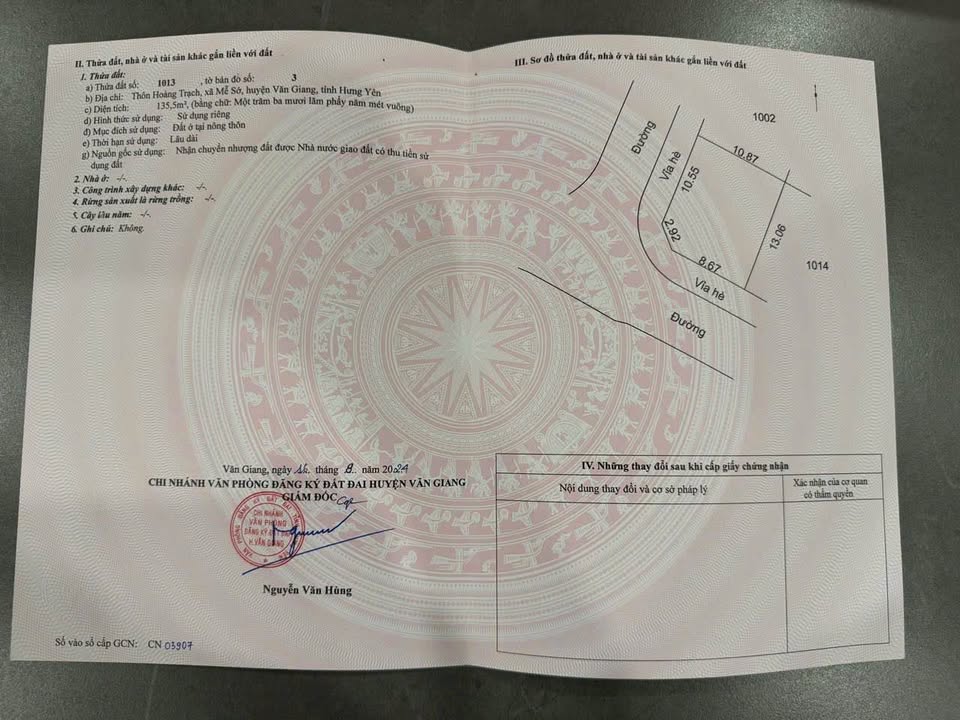 Đất nền Mễ Sở, Văn Giang 135m² giá thỏa thuận - Lô góc vị trí đắc địa!