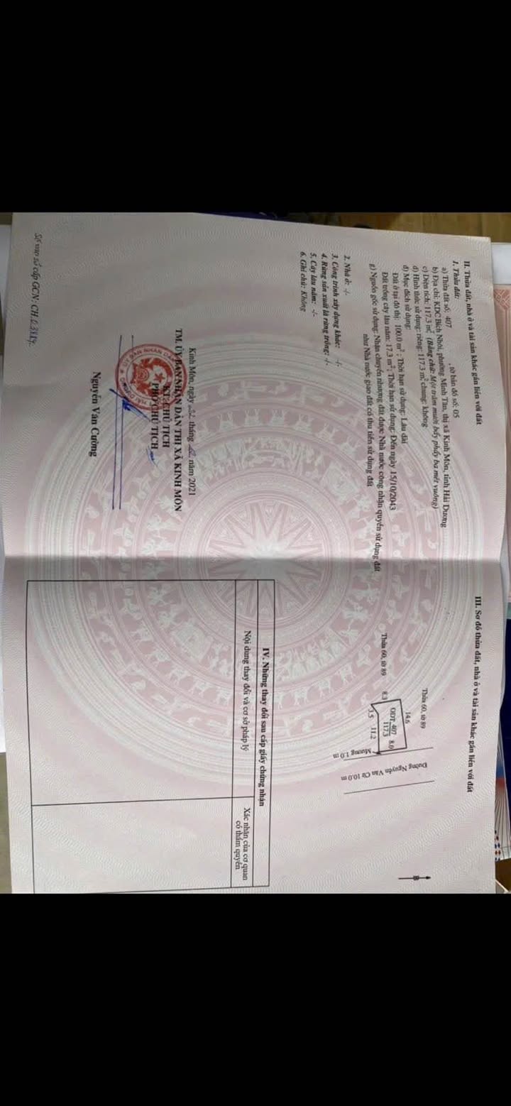 Lô đất đẹp KDC Bích Nhôi, Minh Tân, Kinh Môn 117,3m² - Đầu tư sinh lời ngay!