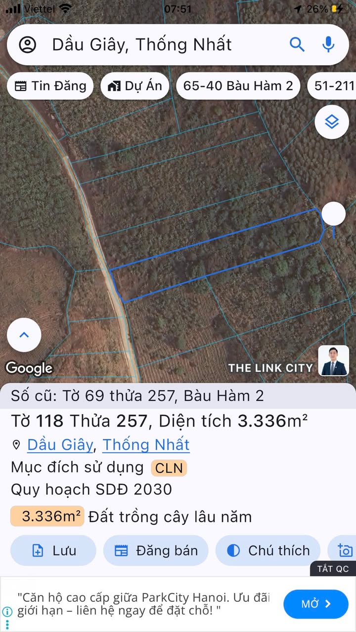 Đất nền Dầu Giây 6700m² giá 400 triệu - Sổ đỏ chính chủ, mặt tiền đường lớn!