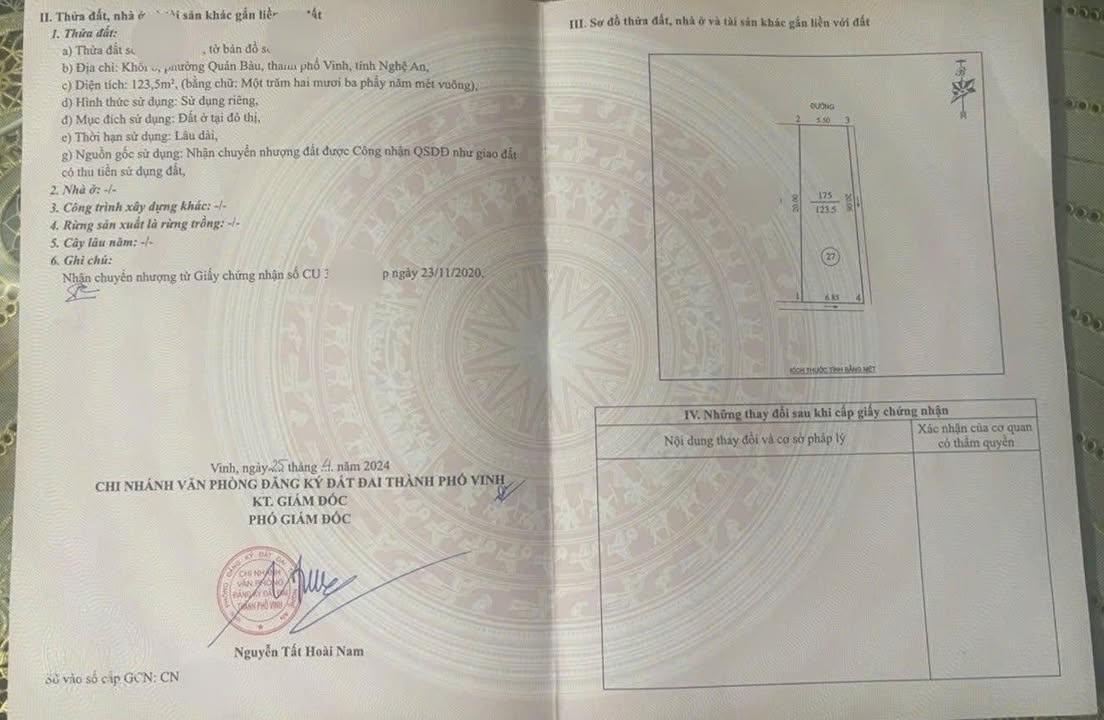 Đất nền đường 72m, phường Quán Bàu, 124m² giá 12.4 tỷ - Cơ hội kinh doanh lý tưởng!