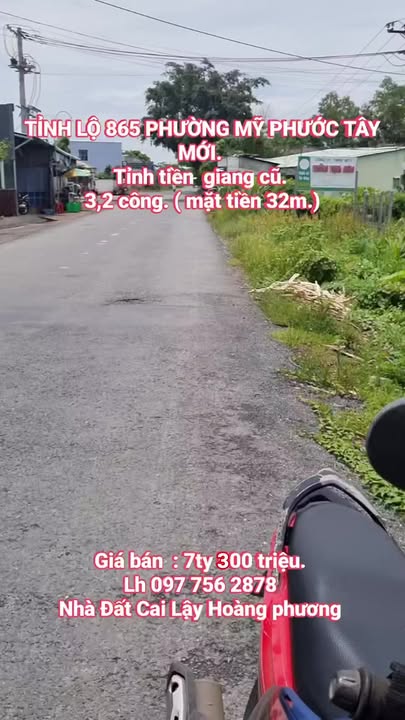 Đất mặt tiền tỉnh lộ 865, xã Mỹ Phước Tây, 12800m² giá 7.3 tỷ - Cơ hội đầu tư tuyệt vời!