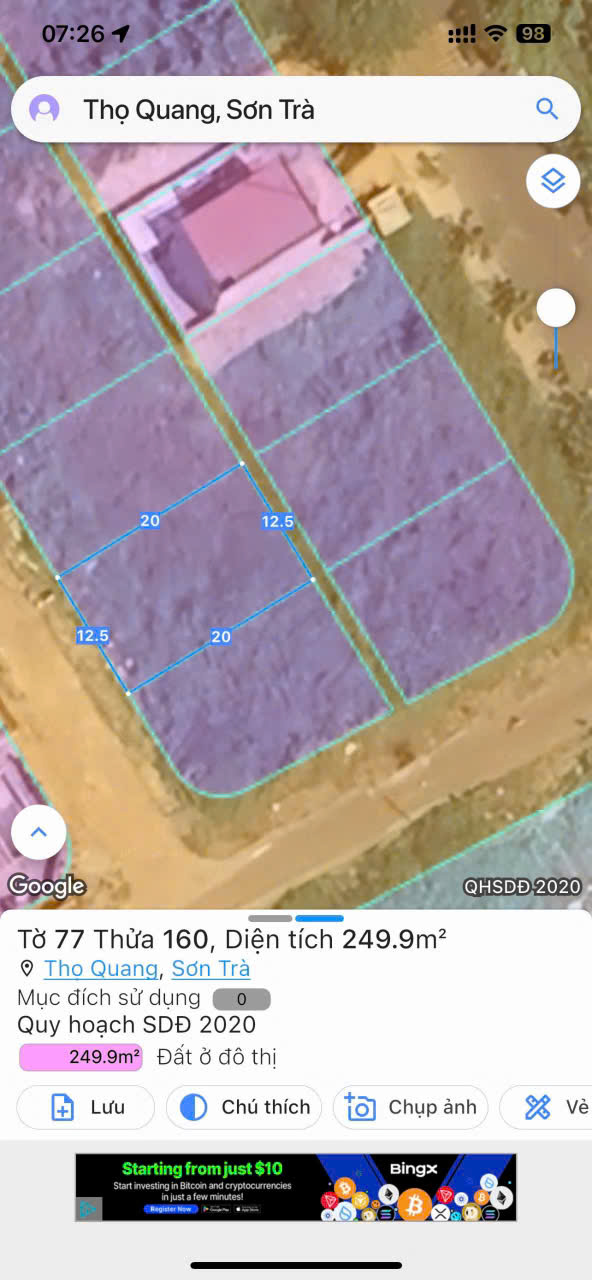 Đất lô góc đường Thành Vinh, Sơn Trà, Đà Nẵng 515m² giá 54.075 tỷ - Cơ hội đầu tư hấp dẫn!