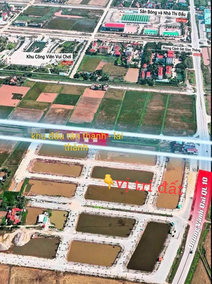 Đất nền Khu đấu giá Lai Thành Kim Sơn 120m² - Đường rộng thông thoáng, đầy đủ tiện ích!