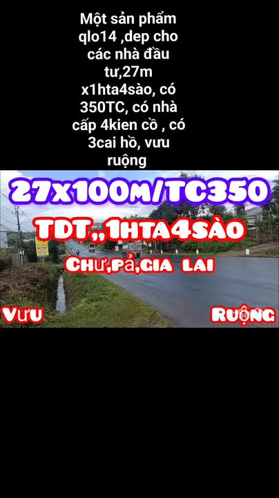 Đất nông nghiệp xã Phú Hòa, huyện Chư Păh, 27m² - Đầu tư hấp dẫn!