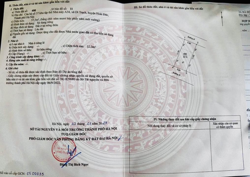 Đất nền Hoài Đức 57.5m² - Đường ô tô tránh, vị trí vàng cho đầu tư!