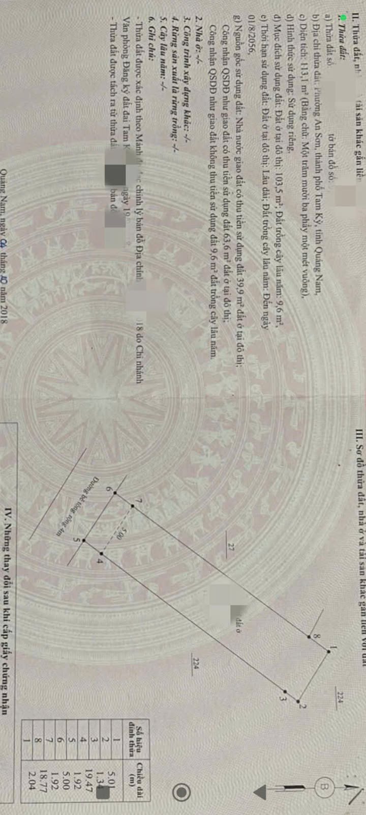 Nhà cấp 4 mặt tiền đường Hà Văn Trí, TP Tam Kỳ 112m² giá 1,8 tỷ - Chính chủ bán gấp!