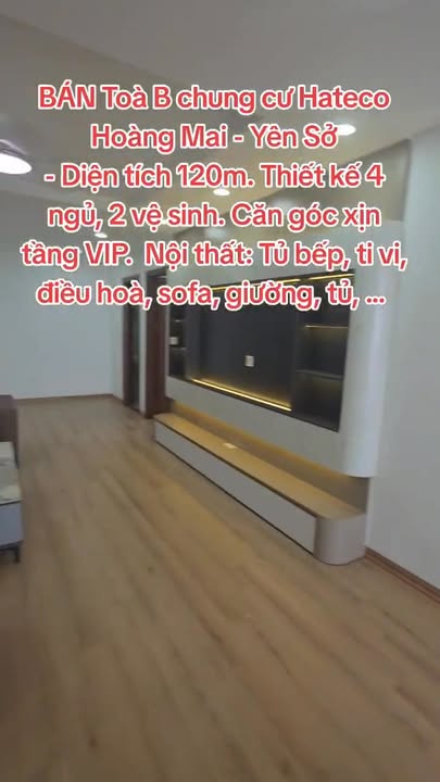 Chung cư Hateco Hoàng Mai - Yên Sở 120m² giá 6 tỷ - Cơ hội đầu tư tuyệt vời!