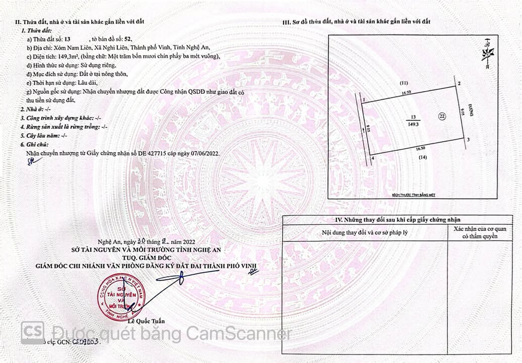 Đất đấu giá Nam Liên, Nghi Liên 149.3m² - Kết nối thuận tiện ra sân bay Vinh!
