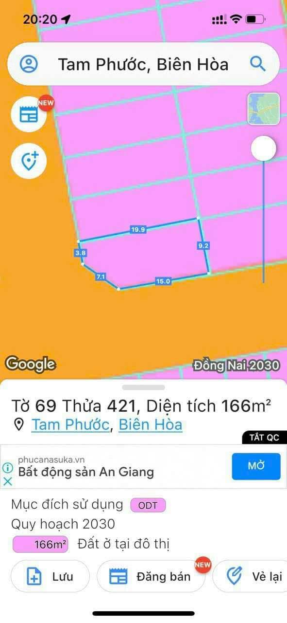 Đất nền KDC Tín Nghĩa, phường Tam Phước 166m² giá 3.49 tỷ - Lô góc 2 mặt tiền hiếm có!