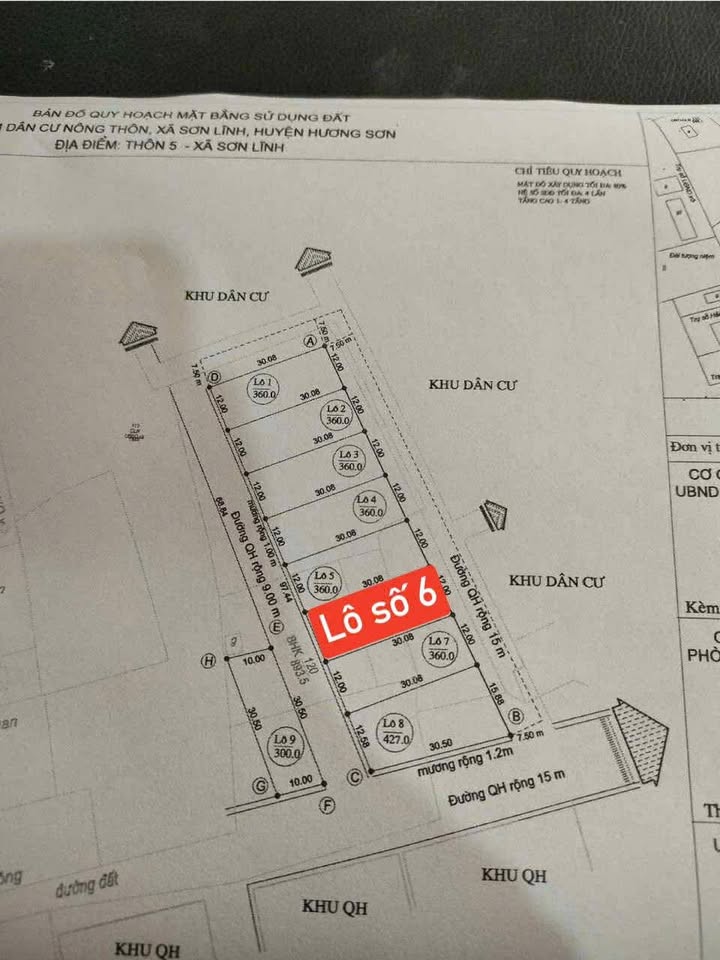 Đất thổ cư thôn 5 Sơn Lĩnh, Hương Sơn 420m² giá chỉ 700 triệu - Cơ hội đầu tư hấp dẫn!