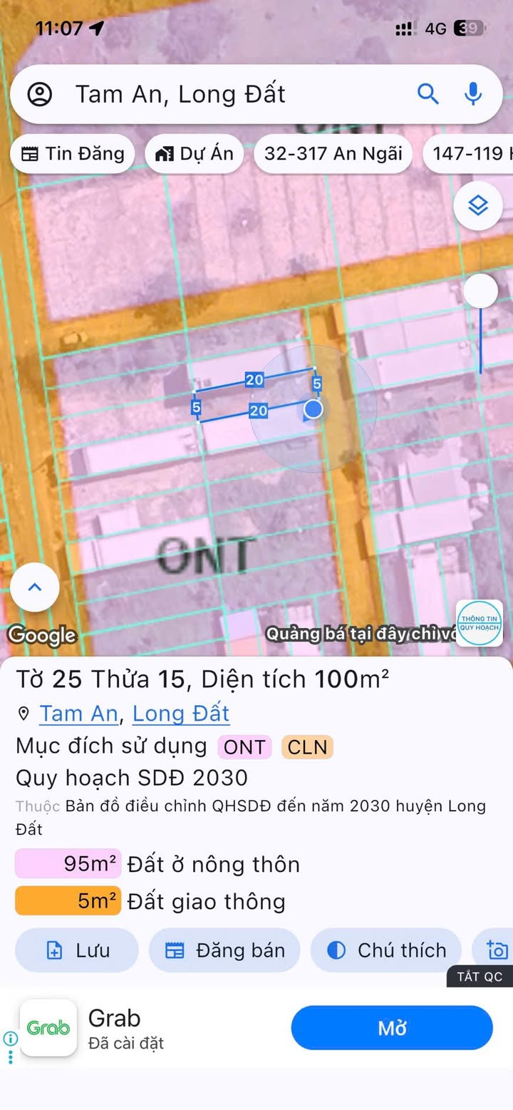 Đất Tam Phước, Long Điền 100m² giá 1.45 tỷ - Vị trí đẹp, xây dựng dễ dàng!