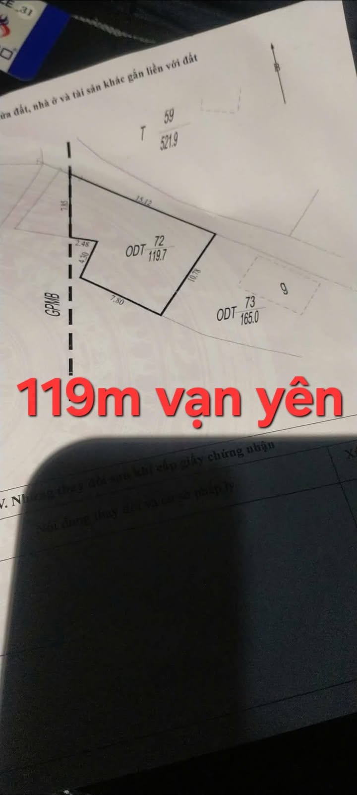 Đất Vạn Yên Vân Đồn 119m² giá 600 triệu - Đường ô tô rộng rãi!
