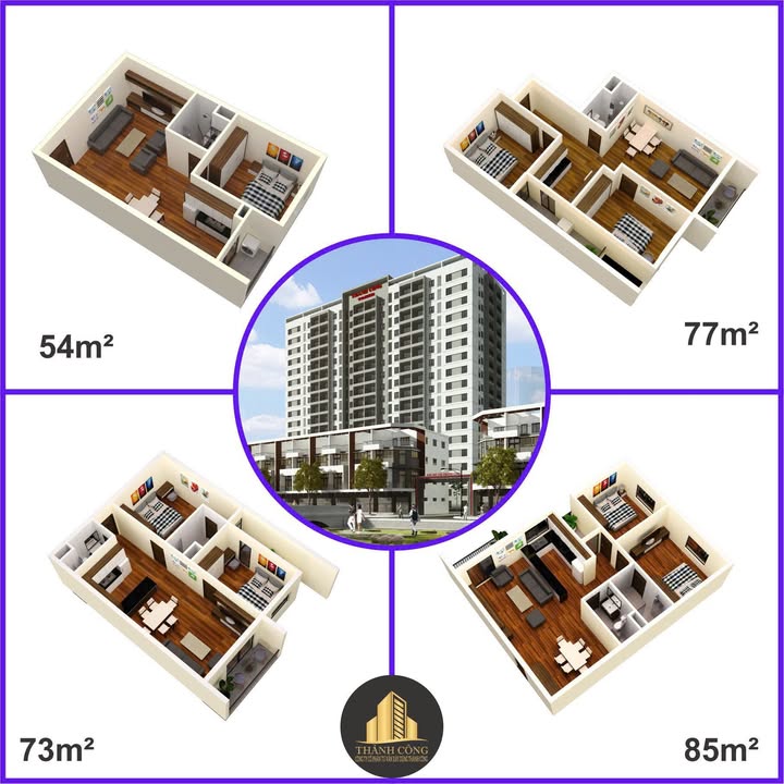 Căn hộ chung cư Thành Công Thái Bình 85m² giá từ 2 tỷ - Căn góc đầy đủ nội thất!