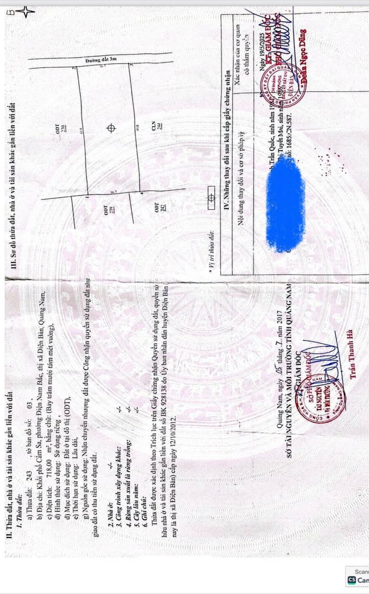 Đất ở Điện Nam Bắc, Điện Bàn 718m² giá chỉ 5.749 tỷ - Cơ hội đầu tư tuyệt vời!