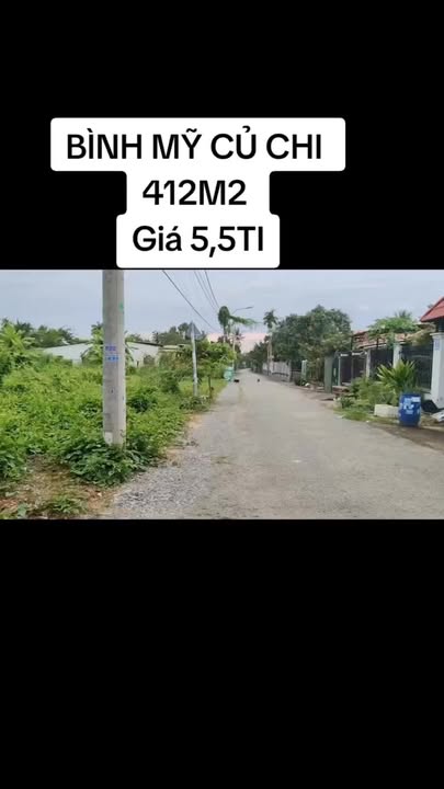 Đất vườn 412m² Bình Mỹ, Củ Chi - Giá chỉ 5.5 tỷ, thương lượng!