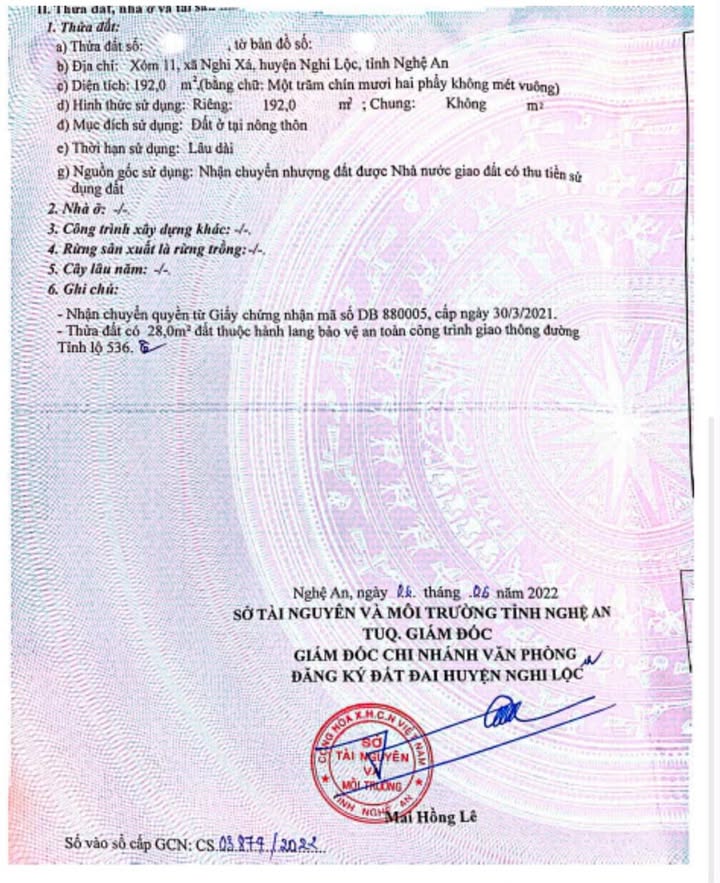 Đất Nghi Quang, Nghi Lộc 192m² giá chỉ 2 tỷ - Cơ hội đầu tư hấp dẫn!