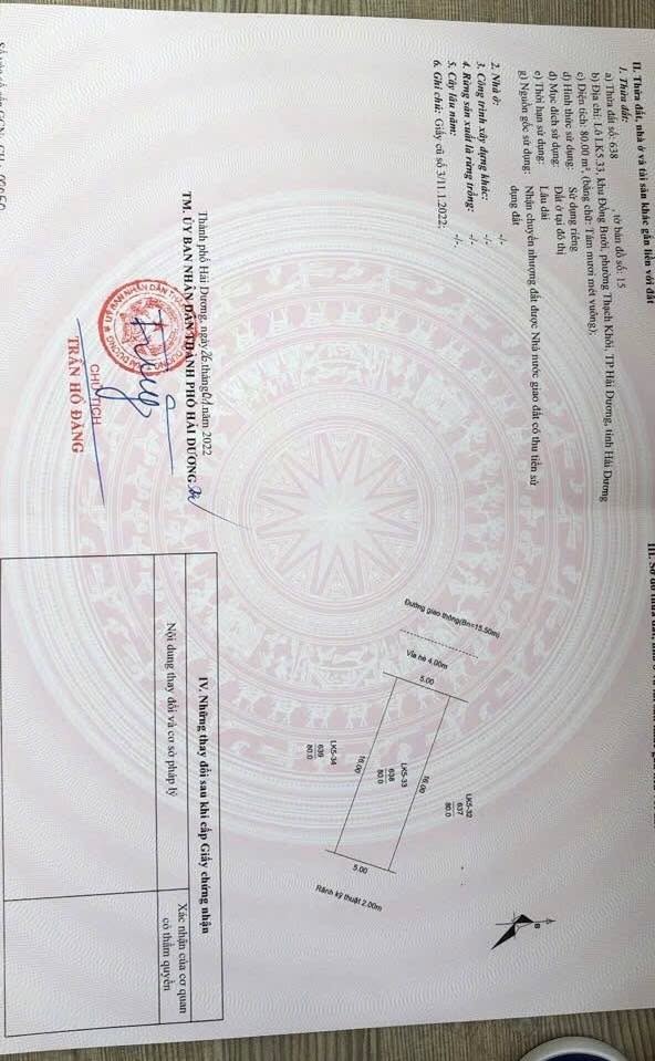 Đất nền KĐT Đồng Bưởi TP Hải Dương 80m² giá 3.2 tỷ - Cơ hội đầu tư không thể bỏ lỡ!