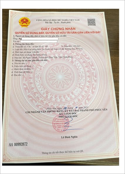 Đất Ngọc Thanh, TP Phúc Yên 102m² giá 2,x tỷ - Tiềm năng tăng giá tốt!