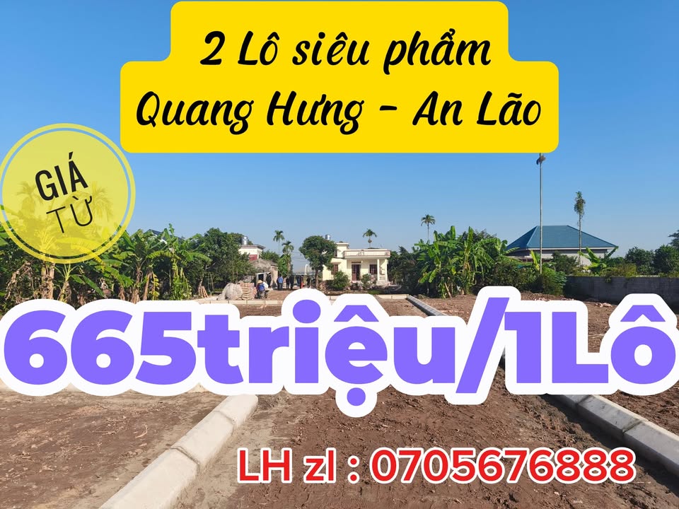 Đất nền Quang Hưng, An Lão 72m² giá 665 triệu - Cơ hội đầu tư hấp dẫn!