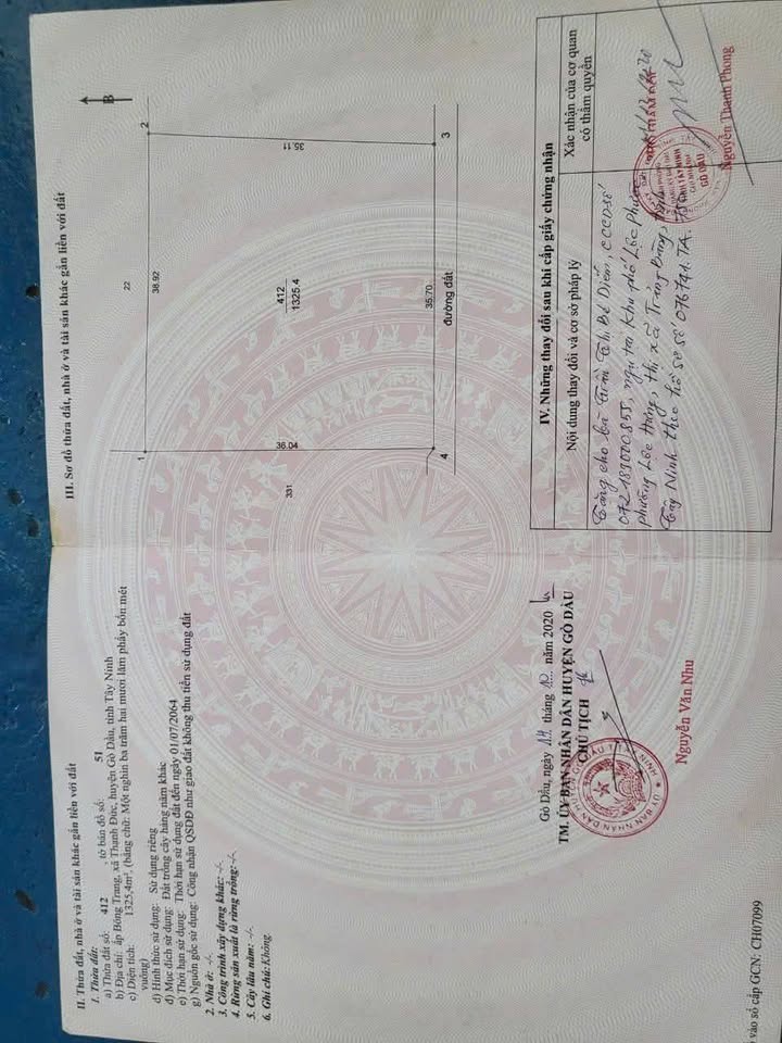 Đất nền Thạnh Đức, Gò Dầu 1225m² giá 900 triệu - Cơ hội đầu tư tuyệt vời!