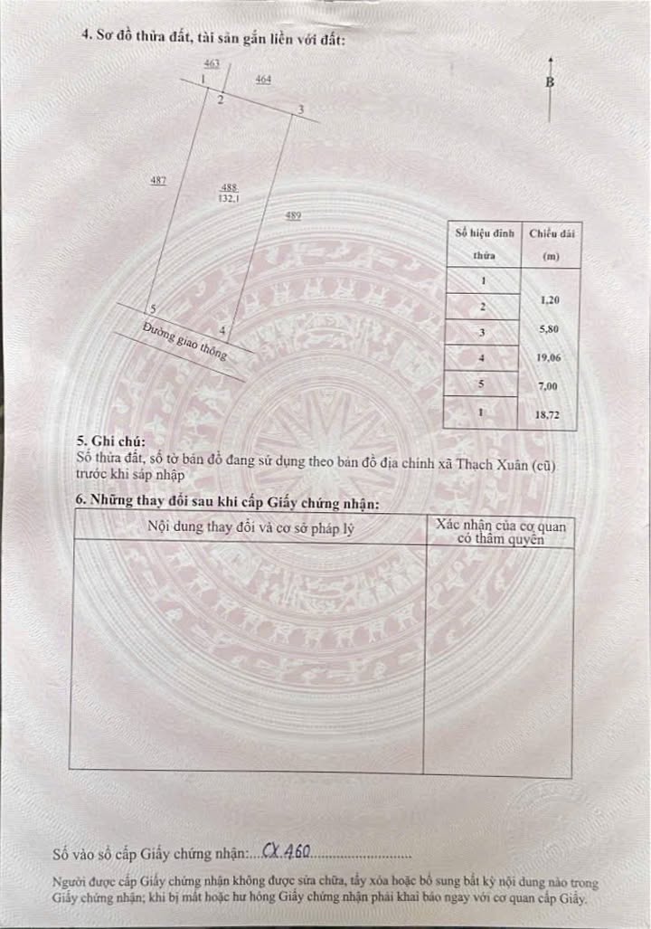 Đất thổ cư Thạch Xuân 132m² giá 630 triệu - Vị trí đẹp, giao thông thuận lợi!