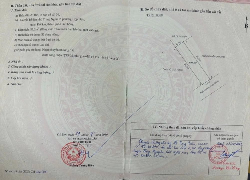 Bán đất Hợp Đức Đồ Sơn 83m² giá 2 tỷ - Vị trí đắc địa gần mặt đường