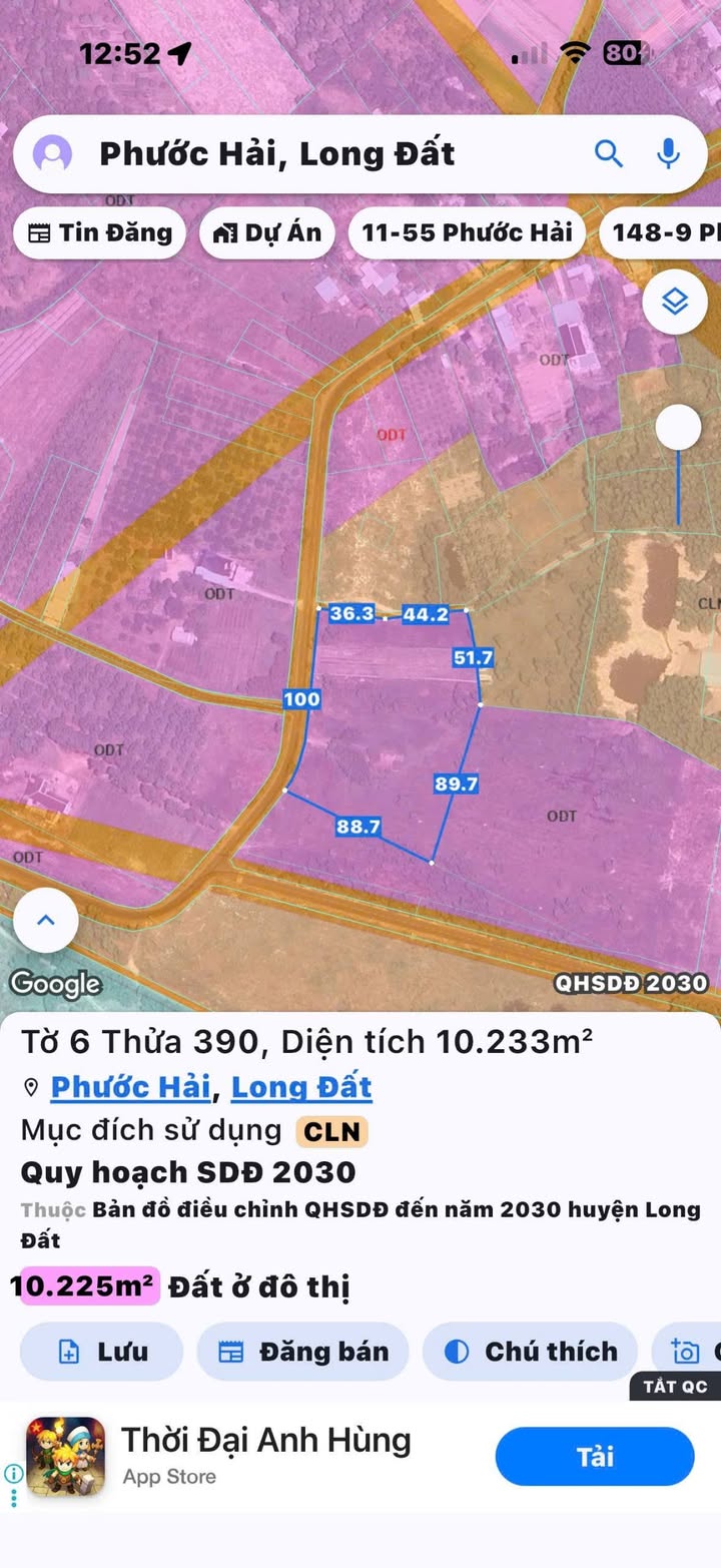 Đất Phước Hải 10,225m² giá thỏa thuận - Cơ hội đầu tư hấp dẫn!