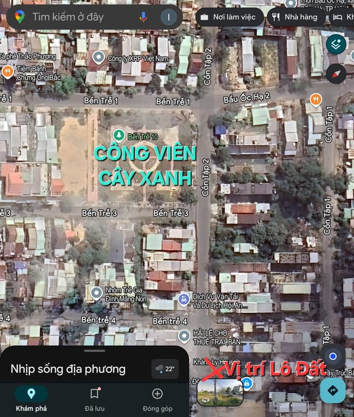 Đất nền Cồn Tập Hội An 110m² giá 2.2 tỷ - Đầu tư sinh lời nhanh chóng!