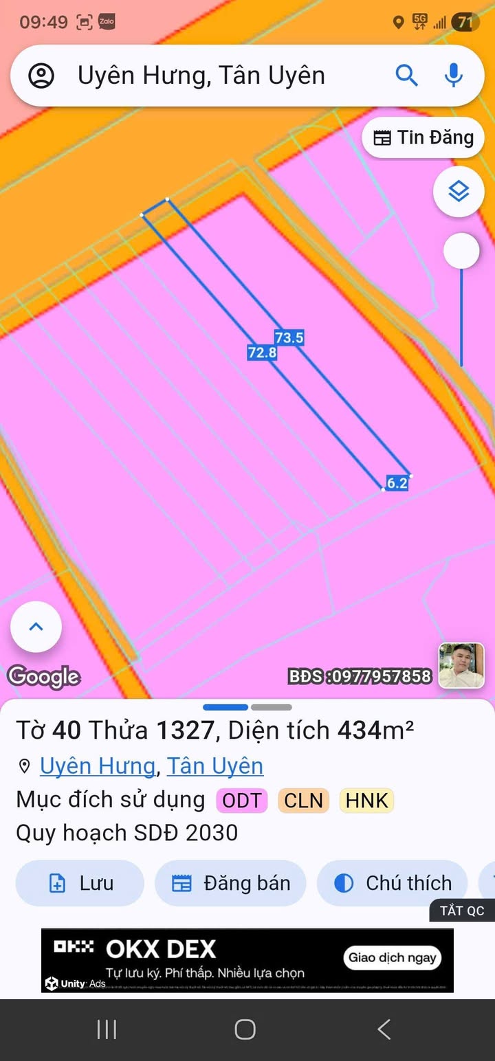 FrontHouse mặt tiền đường DH 420, Tân Uyên 438m² giá 4 tỷ - Đầu tư sinh lời nhanh!