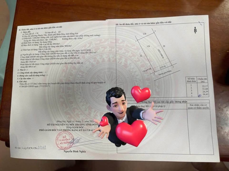 Đất nền 1268m² Phước Tân Biên Hòa giá 7 tỷ - Nở hậu thuận lợi đầu tư!