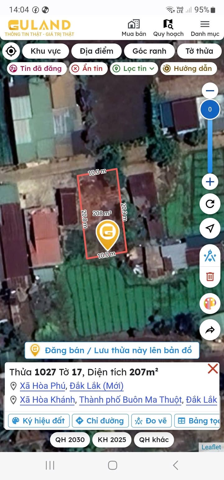 Đất nền Ea Kao Buôn Ma Thuột 200m² giá 800 triệu - Sổ đỏ chính chủ, tiện ích đầy đủ!