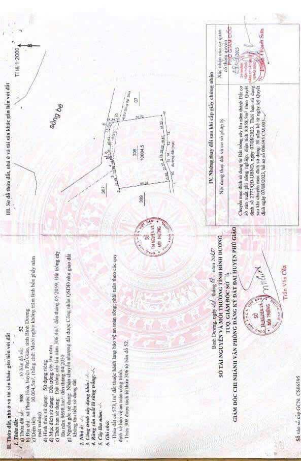 Đất SKC Phước Hòa, Phú Giáo, Bình Dương 10.000m² - Đầu tư sinh lời lý tưởng!