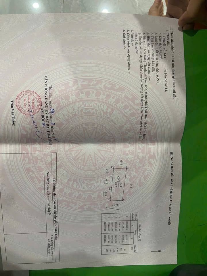 Lô đất Tân Bình Thái Bình 48,1m² giá chỉ 7xx - Đầu tư sinh lời ngay!