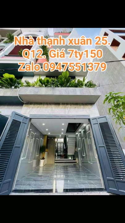 Bán nhà Thạnh Xuân 25, Quận 12, diện tích 58m² - Thiết kế hiện đại và sang trọng!
